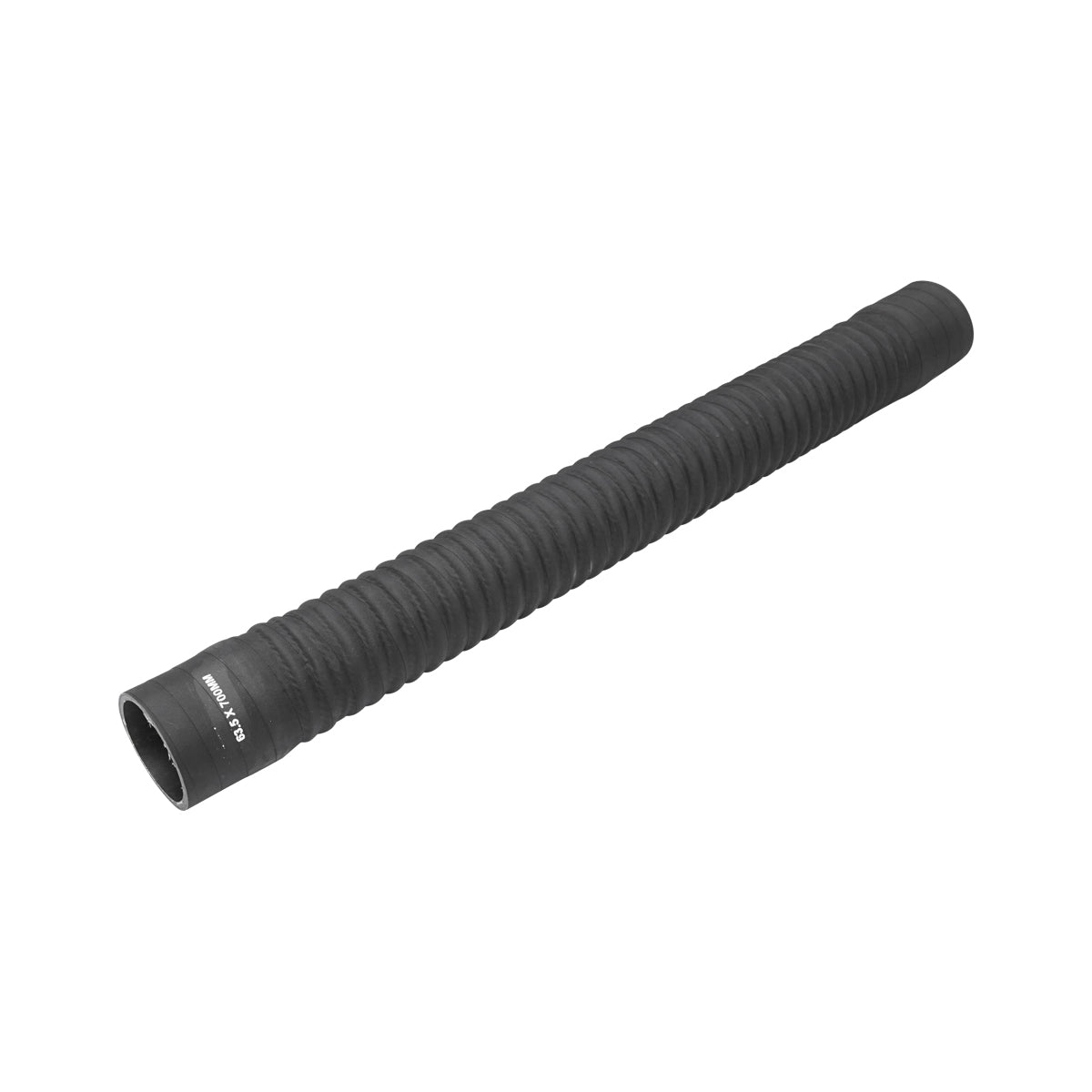Flexible cooling hose inner diameter 63.5x700mm made of rubber with textile insert and metal spiral, 9 Bar Breckner Germany